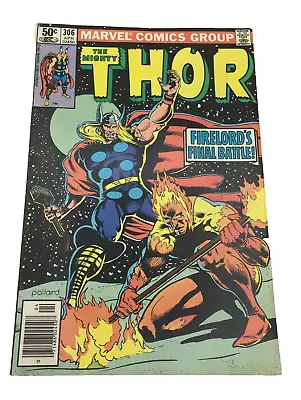 Buy Marvel Comics Group The Mighty Thor # 306 Fire Lords Final Battle 1981 • 4.74£