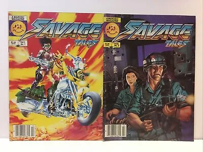 Buy Savage Tales Marvel Magazine Lot (2) Marvel, 1st App Skywarriors, Blood & Gutz • 10.29£