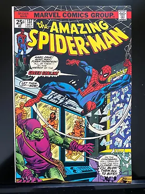 Buy The Amazing Spider Man 137    Green Goblin Appearance   Signed By Roy Thomas • 59.27£