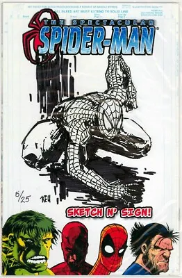 Buy Spectacular Spider-man #1 Jay Company Signed Remarked Keu Cha Sketch Coa #5  • 79.95£