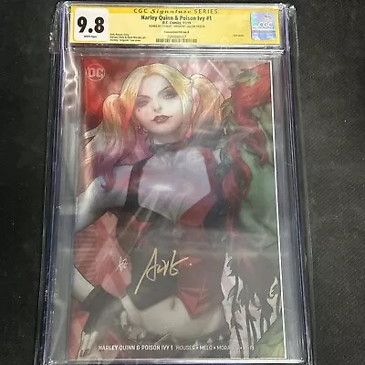 Buy Harley Quinn & Poison Ivy #1  CGC 9.8 SS ARTGERM Foil Connecting Covers Left • 238.81£