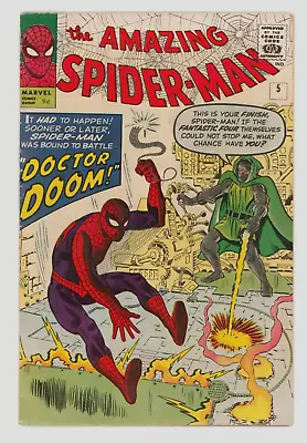 Buy Amazing Spider-Man #5 FN+ 6.5 First Doctor Doom Meeting - White Pages • 1,795£
