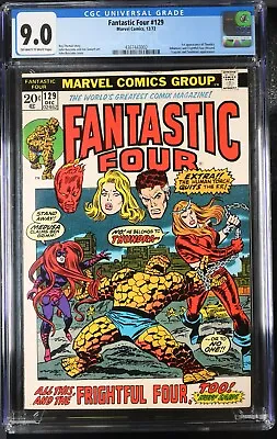 Buy Fantastic Four #129 Cgc 9.0 Vf/nm 1st App Thundra Bronze Age Key Marvel Comic • 136.72£