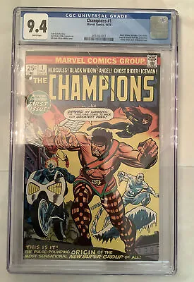Buy Champions #1 1975 CGC 9.4 NM-  White Pages Ghost Rider! Rare Book High Grade!! • 143.39£