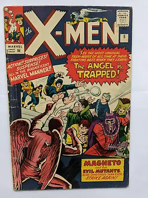 Buy X-MEN #5 (1964) Lee/Kirby, 3rd Magneto, 2nd Scarlet Witch; Nice VG+ • 239.95£
