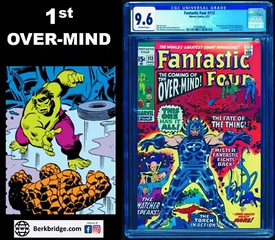 Buy FANTASTIC FOUR 113 CGC 9.6 KEY 1st OVERMIND 8/71 💎 HULK Story Con't From FF 112 • 382.03£
