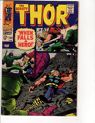 Buy The Mighty THOR #149 FEB 1968, Marvel Comics (2ND APPEARANCE THE WRECKER) • 32.40£