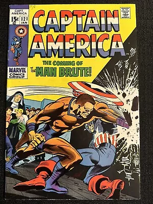 Buy Marvel Comics Captain America #121 1st App. Of The Man Brute Gene Colan Cvr 1970 • 22.13£
