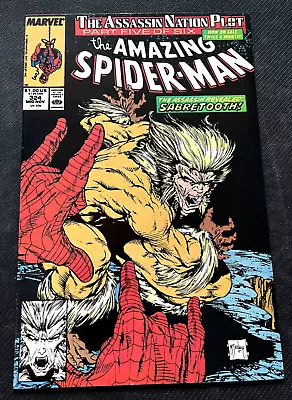 Buy AMAZING SPIDER-MAN # 324 (SABRETOOTH App. Todd McFarlane Cvr. NOV 1989) VG/FN • 12£