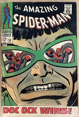 Buy Amazing Spider-Man #55 December 1967 Classic Romita Doc Ock Cover Stan Lee Story • 89.99£