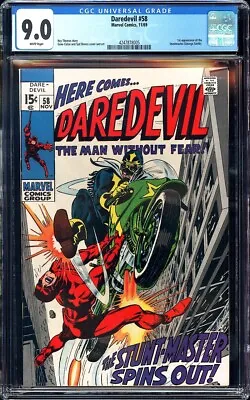 Buy Daredevil #58 CGC 9.0 (1969) 1st Appearance Of The Stuntmaster! KEY! L@@K! • 236.97£