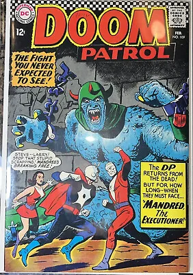 Buy DC Silver Age Gem: Doom Patrol 109 FN+/VF 1966 *1st Mandred The Executioner 💎 • 18.78£