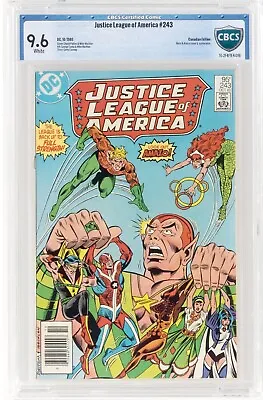 Buy 🔥 Justice League Of America #243 NEWSSTAND Canadian CBCS 9.6 White Pages DC Cgc • 53.61£