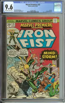 Buy Marvel Premiere #25 Cgc 9.6 Ow/wh Pages // Iron Fist App 1975 • 119.93£