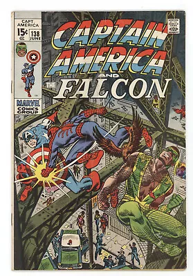 Buy Captain America 138 Marvel 1970 FN Falcon Nick Fury Spider-Man • 19.77£