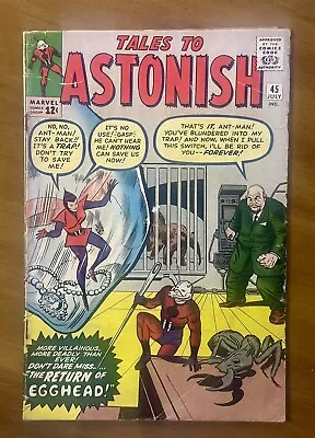 Buy Tales To Astonish #45 Kirby Stan Lee Early Ditko Egghead Appear Ant-Man And Wasp • 31.37£