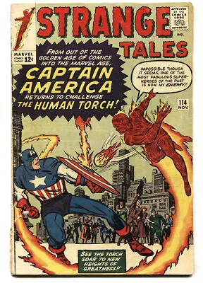 Buy Strange Tales #114-jack Kirby-human Torch-captain America-g/vg • 240.15£
