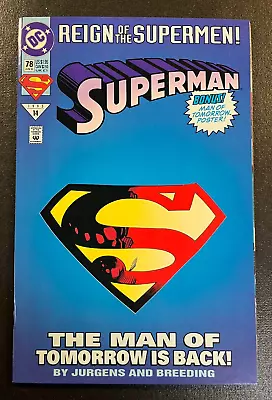 Buy Superman 78 KEY ISSUE Die Cut Funeral Death NM - V 2 Doomsday Batman DC Comics • 12.05£
