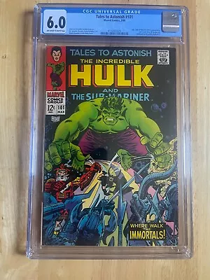 Buy Tales To Astonish - The Incredible Hulk #101 - Cgc 6.0! Severin / Kirby Cover! • 123.12£