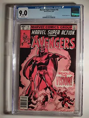 Buy Marvel Super Action #18, CGC 9.0 WP Newsstand, Reprints Avengers #57 1st Vision  • 79.94£