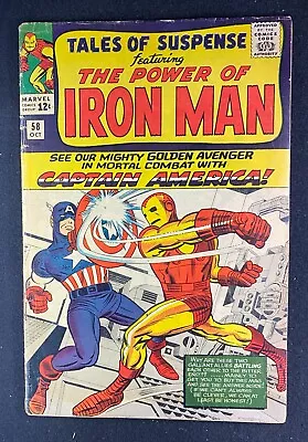 Buy Tales Of Suspense (1959) #58 VG (4.0) 2nd App Kraven Iron Man Cap Battle Cover • 81.17£