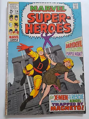 Buy Marvel Super-Heroes #24 Jan 1970 Good+ 2.5 Reprint Of Daredevil #4 • 6.99£
