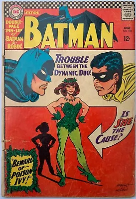 Buy Batman #181 Fair 1.5 1st Appearance Of Poison Ivy W/ Centerfold DC Comics 1966 • 316.24£