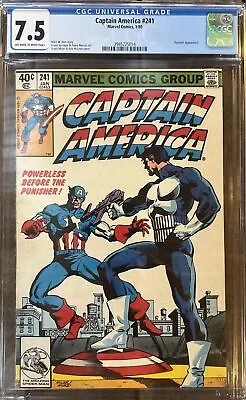 Buy 1980 Captain America #241 Punisher Cover - Marvel Comics - CGC Graded 7.5 • 71.95£