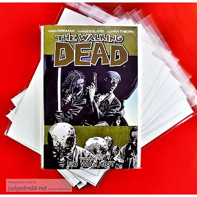 Buy Comic Bags And Boards Size17 Resealable For TPBs Eg TWD Comic Books X 10 • 12.99£