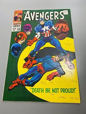 Buy Avengers #56 VFNM 9.0 WHITE Pages ~ Bucky Barnes & Baron Zemo Apps ~ 1968 Marvel • 72.31£