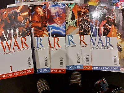 Buy Marvel Civil War Comics 1-6, Civil War 2 FCBD, Iron Man, Captain America • 12£