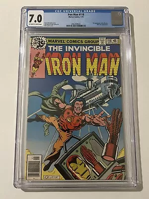 Buy Iron Man # 118 CGC 7.0 1st Appearance Of Jim Rhodes Marvel Key 1979 • 37.58£