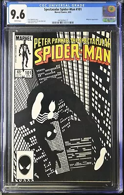 Buy Spectacular Spider-man #101 Cgc 9.6 - Classic Black Cover - 1985 Marvel • 135.14£