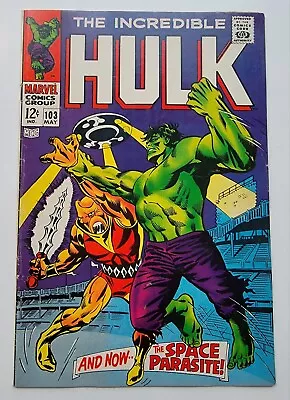 Buy Incredible Hulk # 103 VG+ 1st Space Parasite 1968 Invincible Iron Man #1 Preview • 54.81£