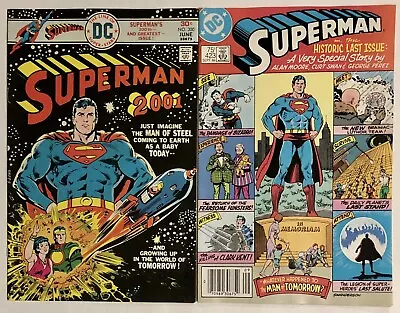 Buy Superman #300 VF & #423 VF+ “Superman 2001” & Last Issue W/Alan Moore Keys • 26.05£