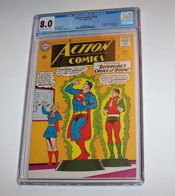 Buy Action Comics #316 - DC 1964 Silver Age Issue - CGC VF 8.0 - Supergirl Cover • 235.86£