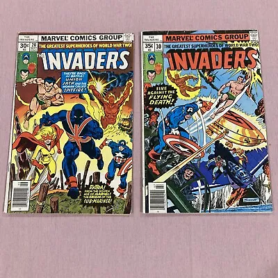 Buy The Invaders #20 & #30, 1977, Captain America, SubMariner, 1st App Union Jack II • 19.12£