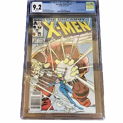 Buy Marvel The Uncanny X-Men 217 CGC 9.2 1987 Newsstand • 55.33£