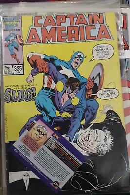 Buy Captain America  #325  1987 MARVEL DISNEY  KEY 1ST SLUG VAGABOND NOMAD • 2.69£