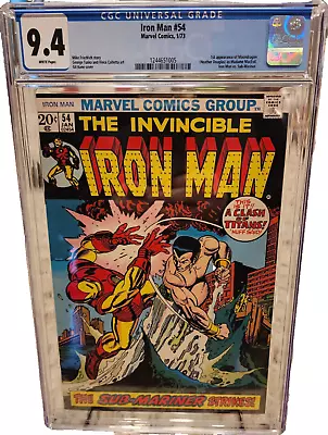 Buy IRON MAN #54 CGC 9.4 1973 1st App. MOONDRAGON! All Issues 1-332 Listed WHITE Pgs • 563£