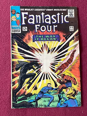 Buy Fantastic Four (1961) #53 -Stan Lee-Jack Kirby-2nd App/Origin BLACK PANTHER! • 32.02£