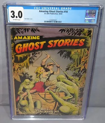 Buy AMAZING GHOST STORIES #14 (Matt Baker Cover) CGC 3.0 GD/VG St. John Pub. 1954 • 1,998.79£
