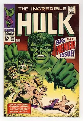 Buy Incredible Hulk #102 VG 4.0 1968 • 129.94£
