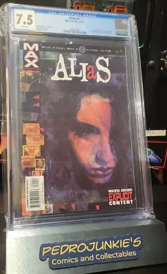 Buy Alias #1 CGC 7.5 White Pages 1st Appearance Of Jessica Jones 1st MAX Title • 51.39£