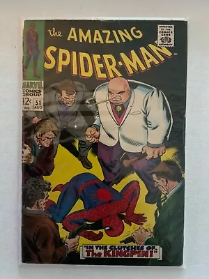 Buy AMAZING SPIDER-MAN # 51 MARVEL COMICS (1967) KINGPIN 1st COVER 2nd APPEARANCE DC • 60.27£