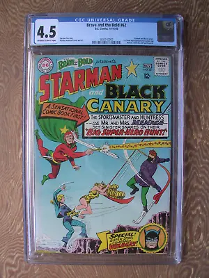Buy Brave And The Bold #62  CGC 4.5  Starman And Black Canary, 1st SA App Wildcat • 157.67£