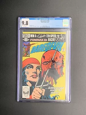 Buy Daredevil #179 CGC 9.8! WhitePages Elektra! Marvel 1982 • 220.58£