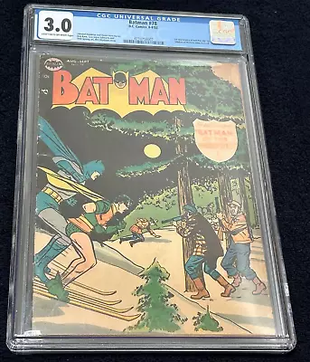 Buy Batman #78 (Aug-sep 1953) ✨ Graded 3.0 LIGHT TAN TO OFF-W By CGC ✔ 1st Rob Kar • 237.18£