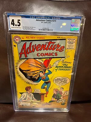 Buy Adventure Comics #215 CGC 4.5 VG+ EARLY SILVER AGE DC Comics, 1955 - LOOK! • 193.02£