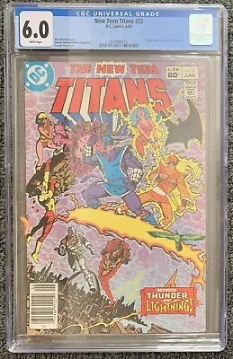 Buy New Teen Titans #32 CGC 6.0 White Pages 1983 DC First App. Thunder And Lightning • 19.75£